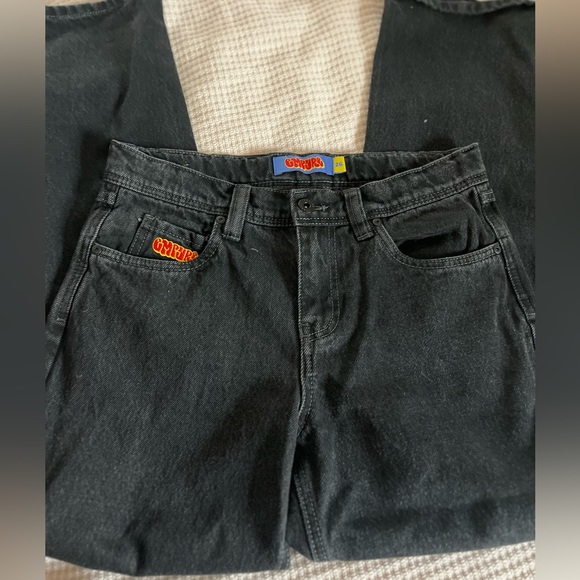 Empyre Jeans Womens 26 black Straight Baggy Loose Dark Denim - Picture 1 of 8